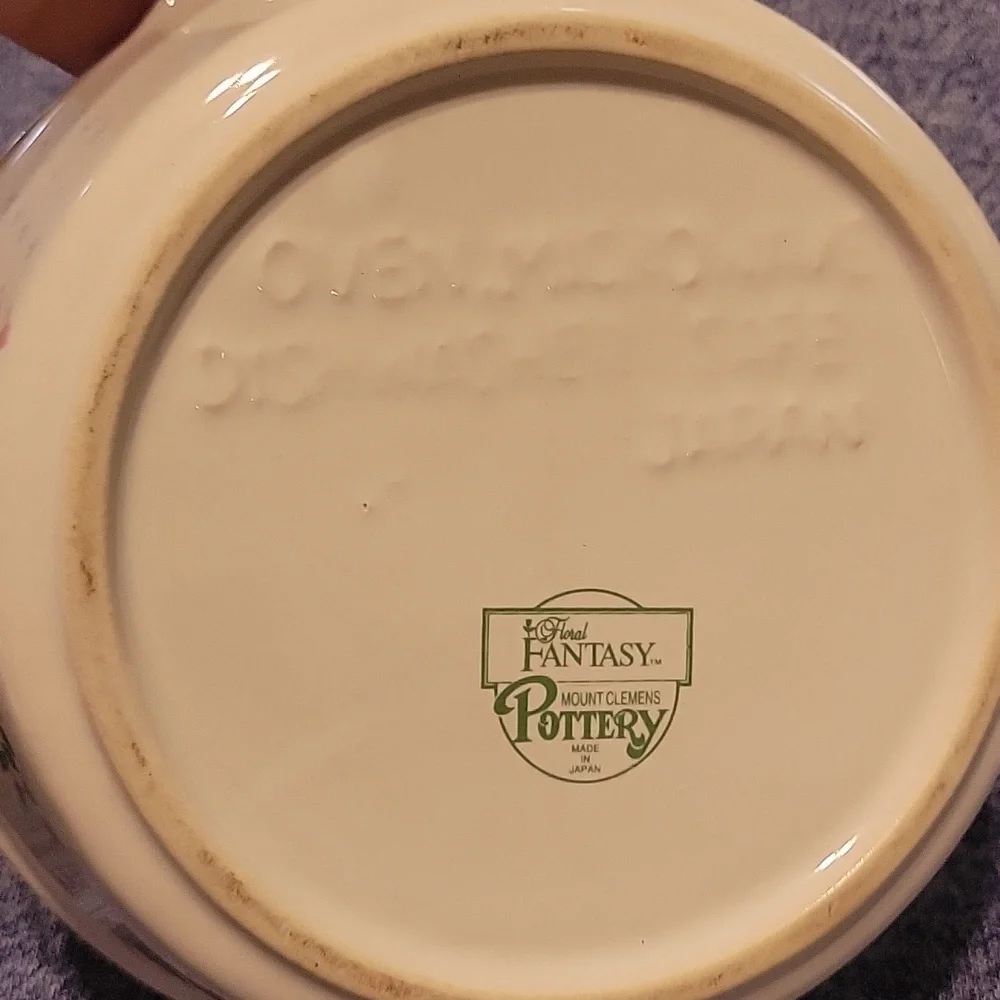 Corningware P-240-B Grab a Bowl & Mount Clements Floral Fantasy pattern bowl set